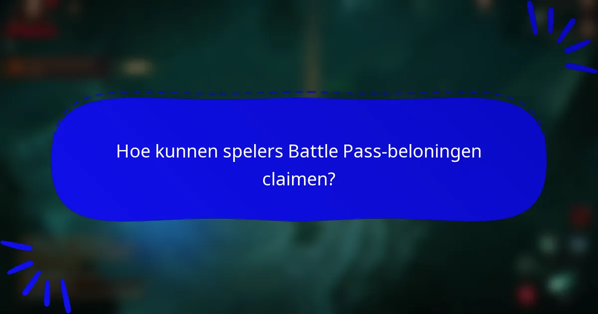 Hoe kunnen spelers Battle Pass-beloningen claimen?