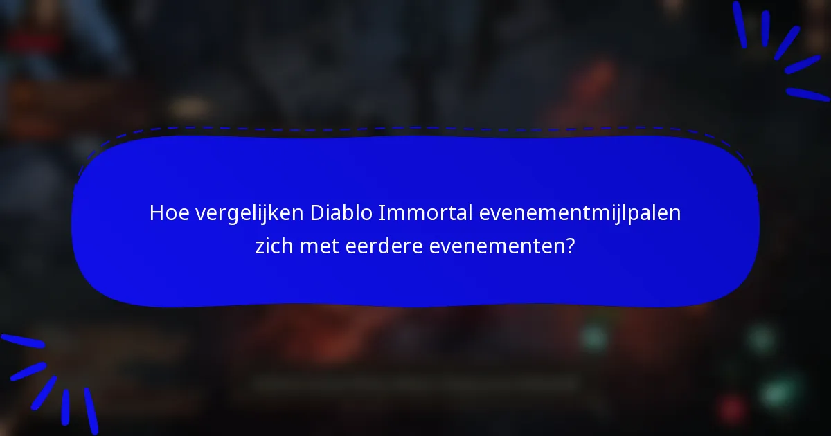Hoe vergelijken Diablo Immortal evenementmijlpalen zich met eerdere evenementen?